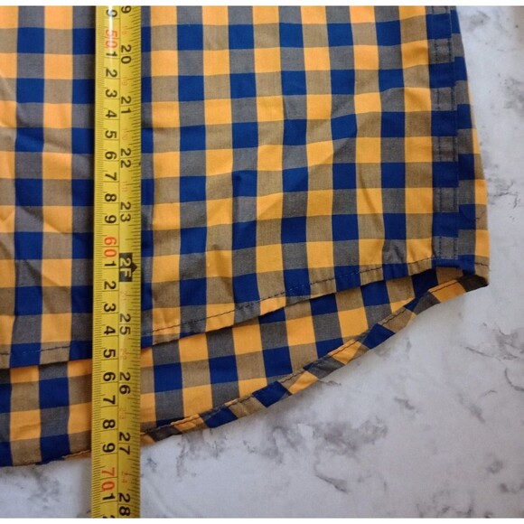 2 Button Up Shirts Long Sleeve Short Sleeve Size 14-16 - Picture 6 of 13